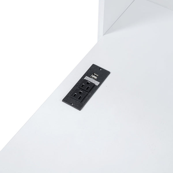 English Elm Twin Size Daybed With Integrated Desk, Usb Ports & 3 Large Drawers For Smart Storage & Style N820S00017K-GIGA