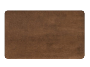 English Elm Walnut Round Drop-Leaf Dining Table 35" Compact Solid Rubberwood Blend Warm Finish, Durable Walnut 38 L x 63 W x 6 H B2741P328572