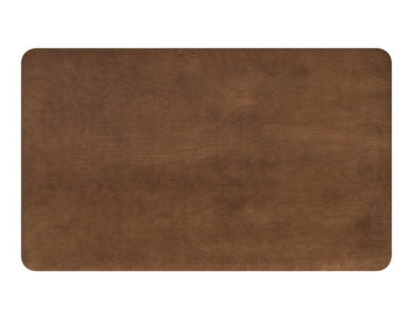 English Elm Walnut Round Drop-Leaf Dining Table 35" Compact Solid Rubberwood Blend Warm Finish, Durable Walnut 38 L x 63 W x 6 H B2741P328572