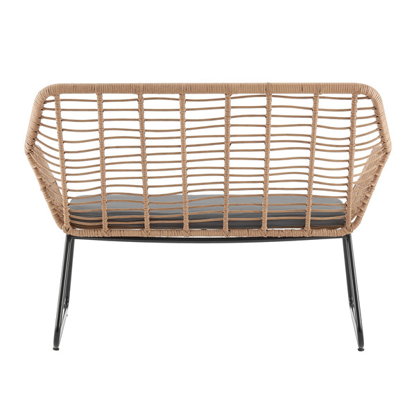 English Elm Antibes 4-Piece Outdoor Conversation Set In Tan & Gray - Stylish, Durable, Weather-Resistant Design B365P398249