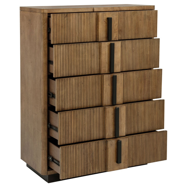 English Elm Moraga Grey Driftwood Geometric Bookshelf — 70.75" Tall Engineered Wood, Scratch-Resistant Open Display Organizer B062P375544