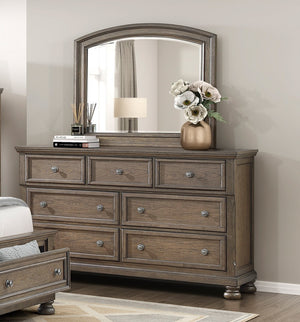 English Elm Transitional 7-Drawer Dresser with Felt Jewelry Tray, Dovetail Drawers & Pewter Knobs, Fully Assembled Antique brown 68 L x 21 W x 41.5 H B011P374531