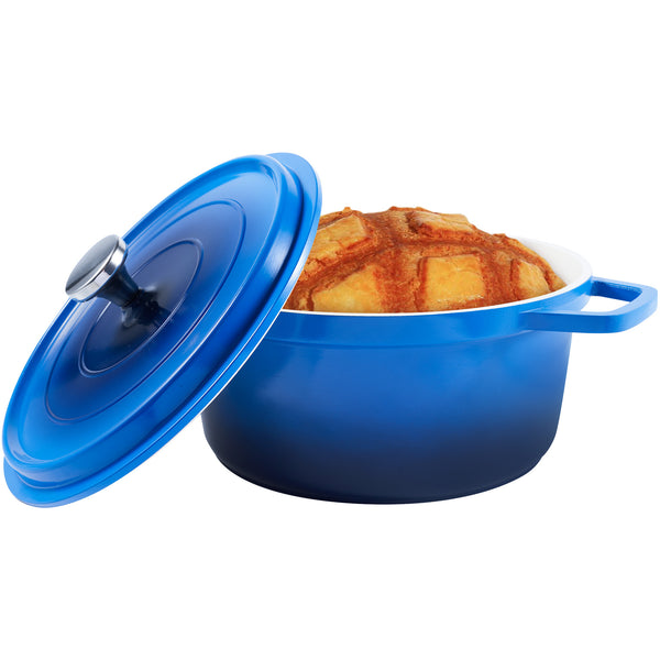 English Elm Lightweight Cast Aluminum 2.5 Qt Pot With Lid - Nonstick Dutch Oven For Versatile Cooking & Baking T3950P399484