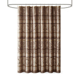 Madison Park Bellagio Traditional Jacquard Shower Curtain MP70-3035 Brown