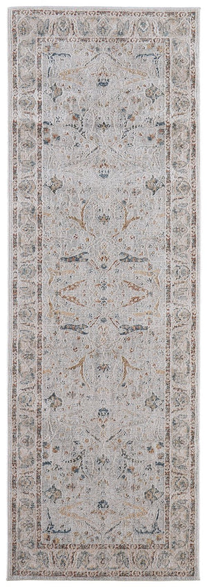 Feizy Rugs Pasha Global Charm Rug - Vibrant Polyester Ikat Design, Soft Low Pile, Stain-resistant & Kid-friendly Ivory,Blue,Taupe Polyester Pas39m4fivymlti02