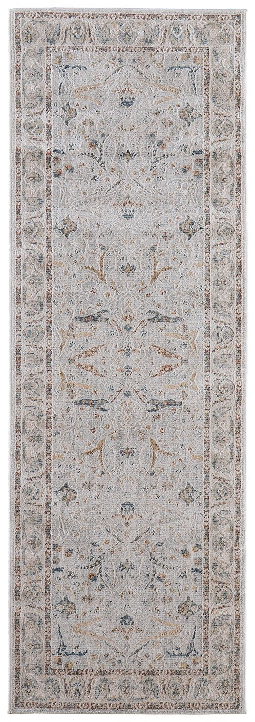 Feizy Rugs Pasha Global Charm Rug - Vibrant Polyester Ikat Design, Soft Low Pile, Stain-resistant & Kid-friendly Ivory,Blue,Taupe Polyester Pas39m4fivymlti02