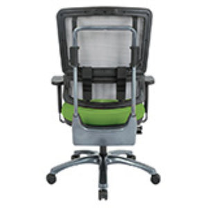 OSP Home Furnishings Vertical Mesh Back Ergonomic Manager Chair with Lumbar Support and Titanium Rolling Base 99667T-6