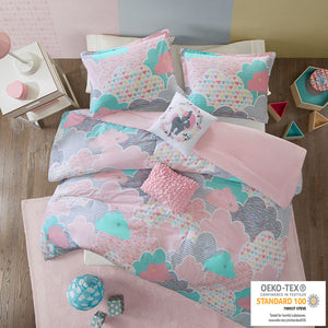 Urban Habitat Kids Cloud Casual Cotton Printed Comforter Set UHK10-0014 Pink