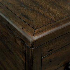 English Elm Solid Wood End Table - Vintage-Inspired Narrow Nightstand With Drawer For Small Spaces, Easy Assembly W1202P176734-GIGA