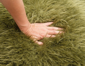 English Elm Contemporary Sculpted Barrel-Back Arm Chair with Smooth Casters, Neutral Textured Upholstery, Stylish Accent Seating Green 29 L x 36 W x 33 H B2741P401384