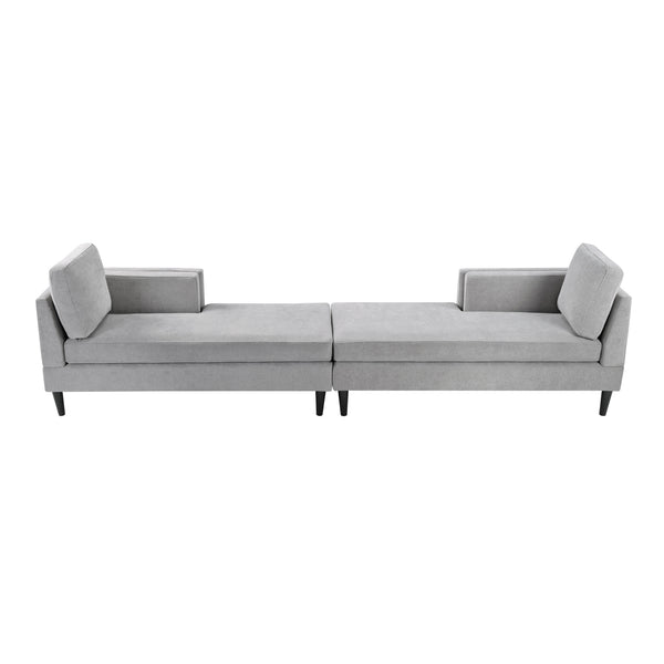 English Elm Swivel Barrel Accent Chair Chenille Tufted Round Club Seat for Living Room Lounge Grey N719S002310E