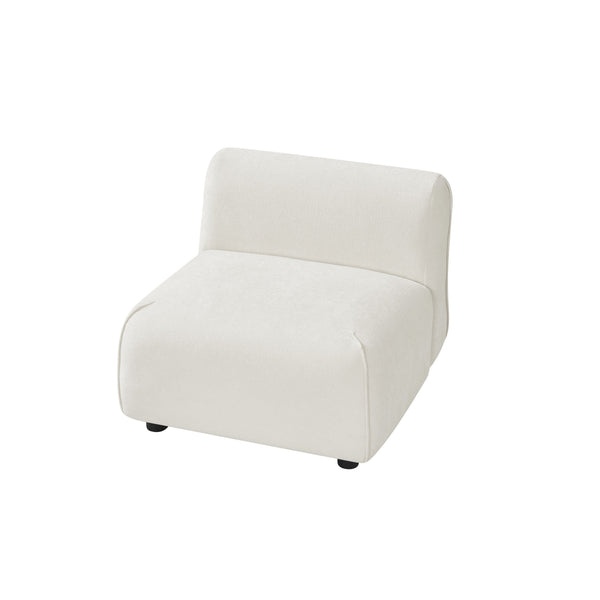 English Elm Modern Curved Accent Chair Plush Cloud Cushioning Sculptural Form for Any Room N767P399473B