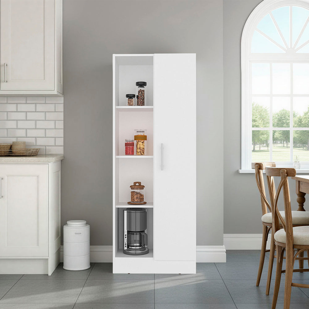 English Elm Flovilla Tall Storage Cabinet with Open Shelves and Closed Compartment for Home Office B097P474299
