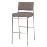 Christopher Knight Home® - Noble House - Qyto Light Grey Fabric Barstools (Set of 2)