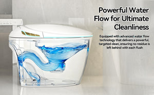 English Elm Unique Smart One Piece Toilet Bidet Heated Seat Auto Flush Warm Air Dryer Spa W3133P384811