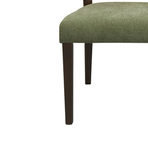 English Elm Christopher Knight Home® - Rattan Mid-Century Dining Chair Set of 2 with Woven Cane Back, Upholstered High-Density Seat Cushion Dark Brown,Green N771P254006L