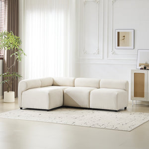 English Elm Christopher Knight Home® - Evelyn 83 In. 4-Piece Modular Sectional Sofa – Customizable Chenille Couch For Stylish Living Rooms N773IS00022B