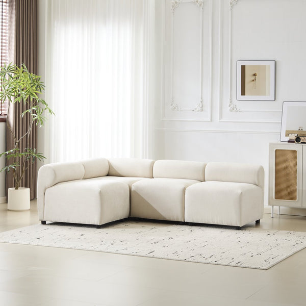 English Elm Christopher Knight Home® - Evelyn 83 In. 4-Piece Modular Sectional Sofa – Customizable Chenille Couch For Stylish Living Rooms N773IS00022B