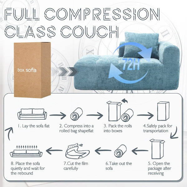 English Elm United We Win Chenille Loveseat Sofa - Modern Modular Sleeper For Cozy Living Spaces & Apartments W1568P255145-GIGA