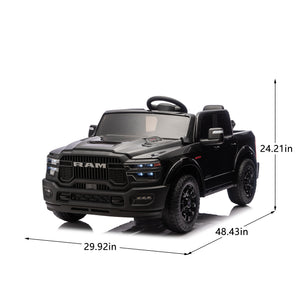 English Elm 24v Licensed Dodge Ram 2500 Kids Ride on Truck with Remote and 4-wheel Suspension W1578P305880