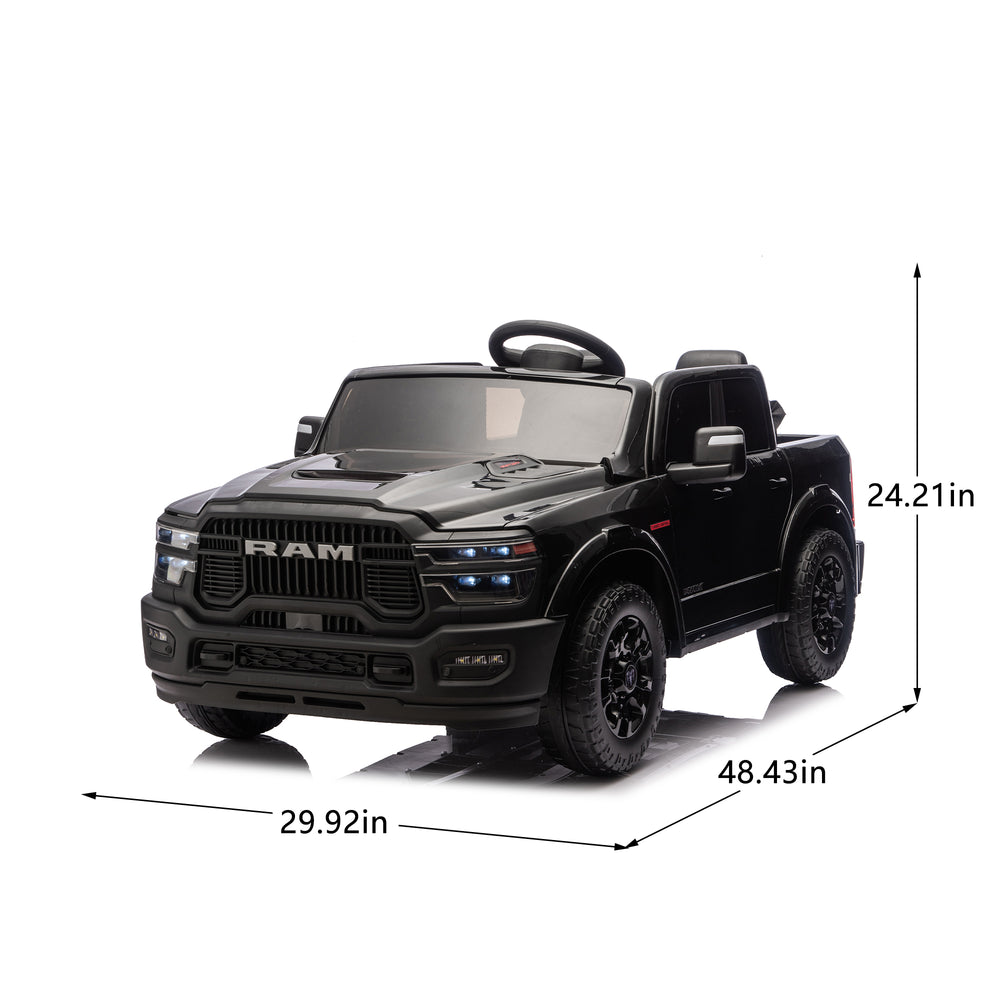 English Elm 24v Dodge Ram 2500 Licensed Kids Ride on Truck with Remote Dual Motors Suspension W1578P305901