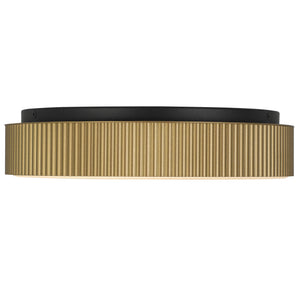English Elm 13 Inch Matte Led Flush Mount Dimmable Ceiling Light for Bedroom Hall or Kitchen Antique Brass B370P421876