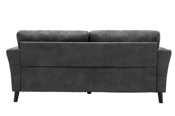 English Elm Damiano Gray Woven Fabric Sofa and Loveseat Set with Pocket Coil Support B2749S00154