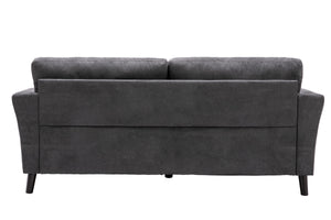 English Elm Damiano Three Piece Woven Gray Sofa Set with Pocket Coil Support and Wood Legs B2749S00199