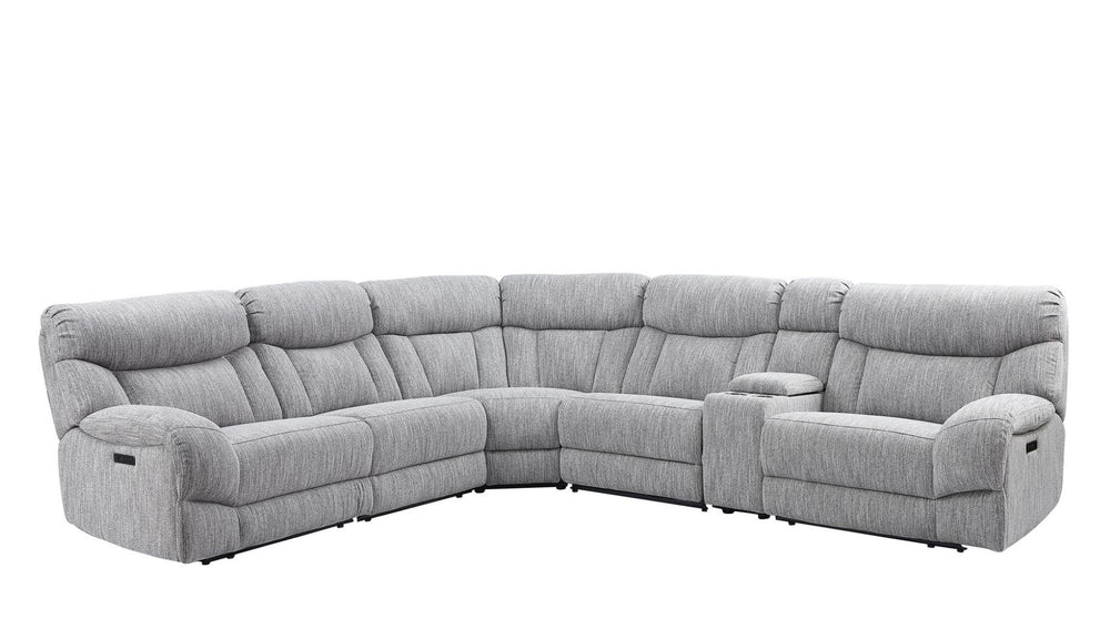 English Elm Steve Silver - Park City 6-Piece Modular Sectional In Pearl Silver - Stylish, Durable, Stain-Resistant Comfort B081S00228-GIGA