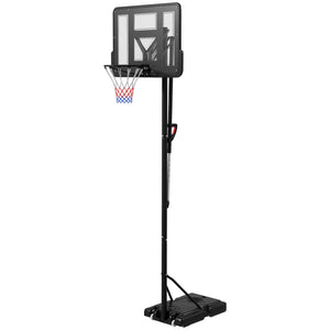 English Elm Soozier Adjustable Portable Basketball Goal with Shatterproof Backboard and Wheeled Base W2225P200903