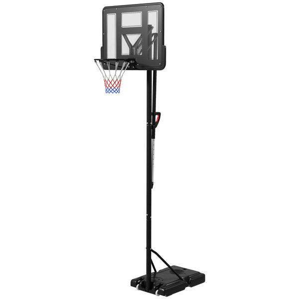 English Elm Soozier Adjustable Portable Basketball Goal with Shatterproof Backboard and Wheeled Base W2225P200903