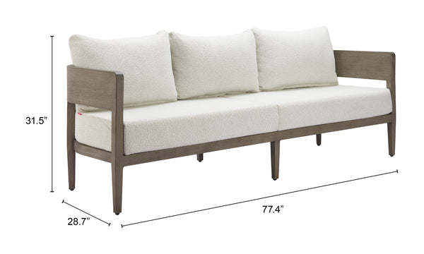 Zuo Modern Foret Sofa – Elevate Your Living Space With Modern Design, Premium Comfort, And Timeless Style Beige 100% Olefin,Aluminum 704109-zuo-modern