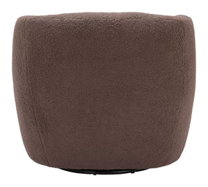 Govan Swivel Chair Brown 109958 Zuo Modern