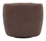 Govan Swivel Chair Brown 109958 Zuo Modern