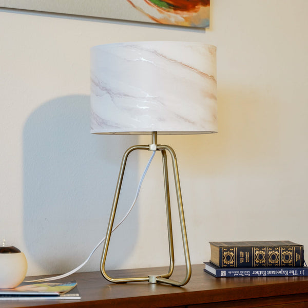 English Elm Ashcroft Furniture - New Stylish Modern Desk Lamp With Marble Shade & Bronze Base - Perfect For Bedside & Home Office Decor B183P315078