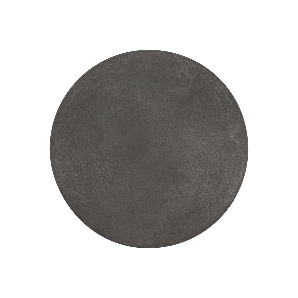 Bernhardt Bernhardt Catalan Outdoor Accent Table With Conical Cast-Aluminum Base, Matte Graphite Finish, Weather-Resistant Shield (19.25"H) X03128