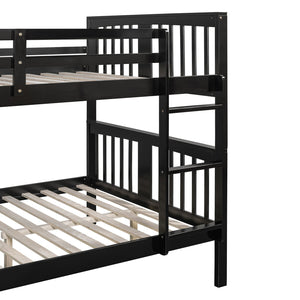 English Elm Full Over Bunk Bed Solid Pine Frame White Finish Converts to Two Beds LT000203AAP-2