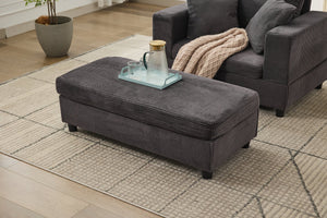 English Elm Chaise Lounge Chair With Removable Ottoman & Pillows - Modern, Pet-Friendly Accent Sofa Bed For Comfort W1170P353049
