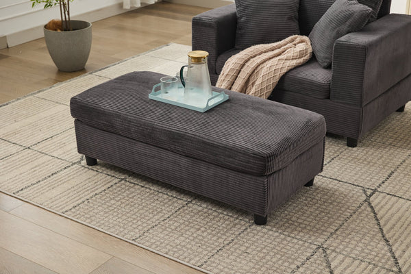 English Elm Chaise Lounge Chair With Removable Ottoman & Pillows - Modern, Pet-Friendly Accent Sofa Bed For Comfort W1170P353049