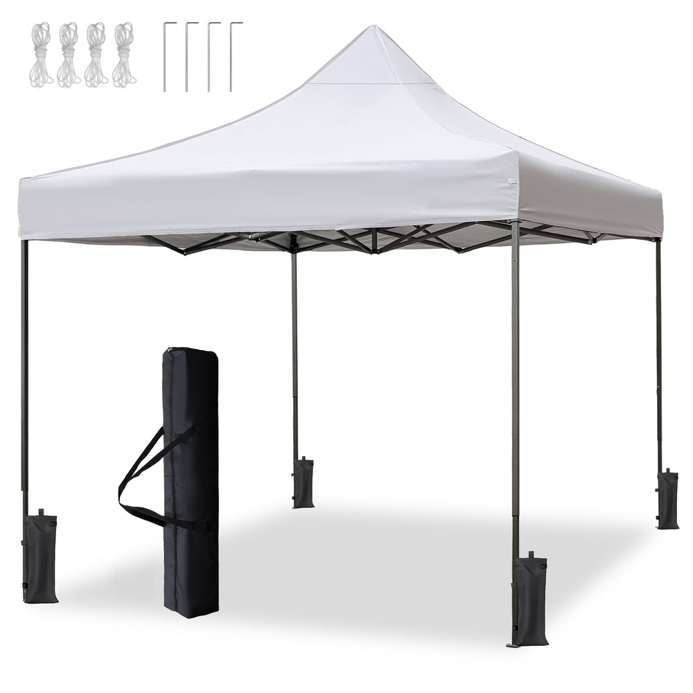 English Elm 10x10 Pop up Canopy Upf 50 Plus Steel Frame Shelter for Markets Beach Camping W2932P453878