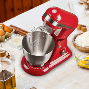English Elm Geek Chef Tilt-head Stand Mixer Copper Motor Planetary Action 4.8qt Stainless Bowl Red W1002P416166