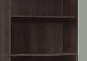 English Elm Bookshelf, Six Tier Tall White Laminate Unit for Home Office or Bedroom Storage B2710P219784