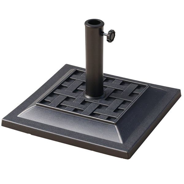 English Elm Heavy Duty Polyresin Umbrella Stand Outdoor Bronze Embossed Patio Decor Base T3971P383455