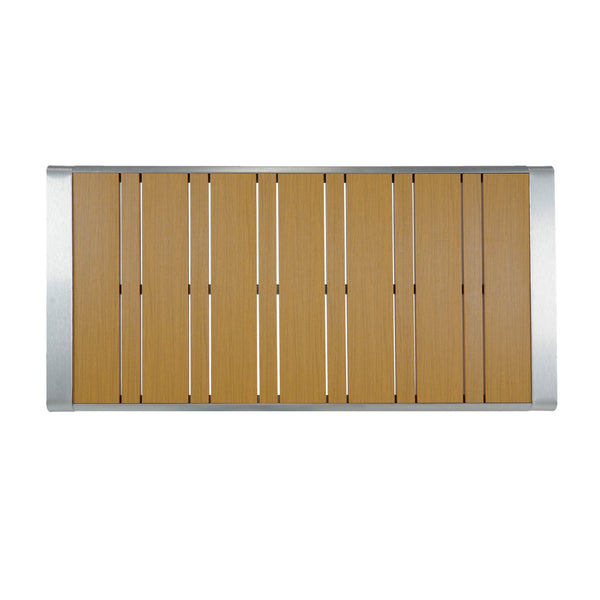 English Elm Christopher Knight Home® - Cora Aluminum Outdoor Coffee Table in Natural Silver Finish — Lightweight, Eco-Friendly, 38x22x5.8" N775P210697S