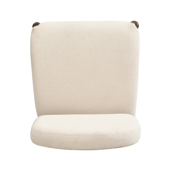 English Elm Christopher Knight Home® - Dining Mid Century Fabric Upholstered Armless Side Chairs Set of 2 with Rubberwood Frame and Tapered Legs, Comfortable Backrest, Easy Assembly Beige,Walnut N771P361492T