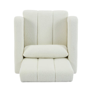 English Elm Christopher Knight Home® - Accent Rocking Chair In Cream White Teddy Velvet - Luxurious Comfort, Ergonomic Support & Style! N765P263906W