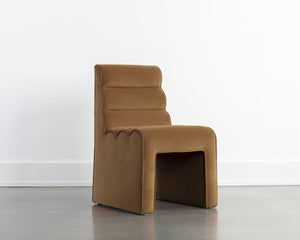 Sunpan Stuart Dining Chair in Meg Gold - Elegant Tufted Design for Modern Dining Spaces, 21.5"W x 24.75"D