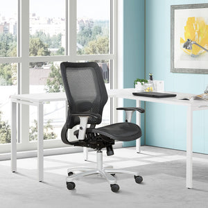 OSP Home Furnishings Air Grid Big and Tall Ergonomic Office Chair with Breathable Mesh Back and Lumbar Support 63-11A653R