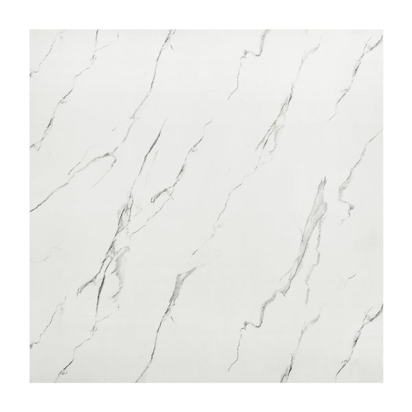 English Elm 1pc Counter-Height Square Dining Table with Faux Marble Top, Dark Base, Contemporary Transitional Design B011S01631