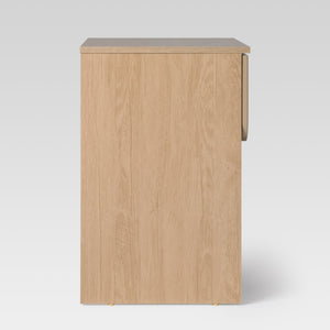 Domm Modern Scandinavian Nightstand with Open Cubby, Sleek Design & Quick 30-Minute Assembly
